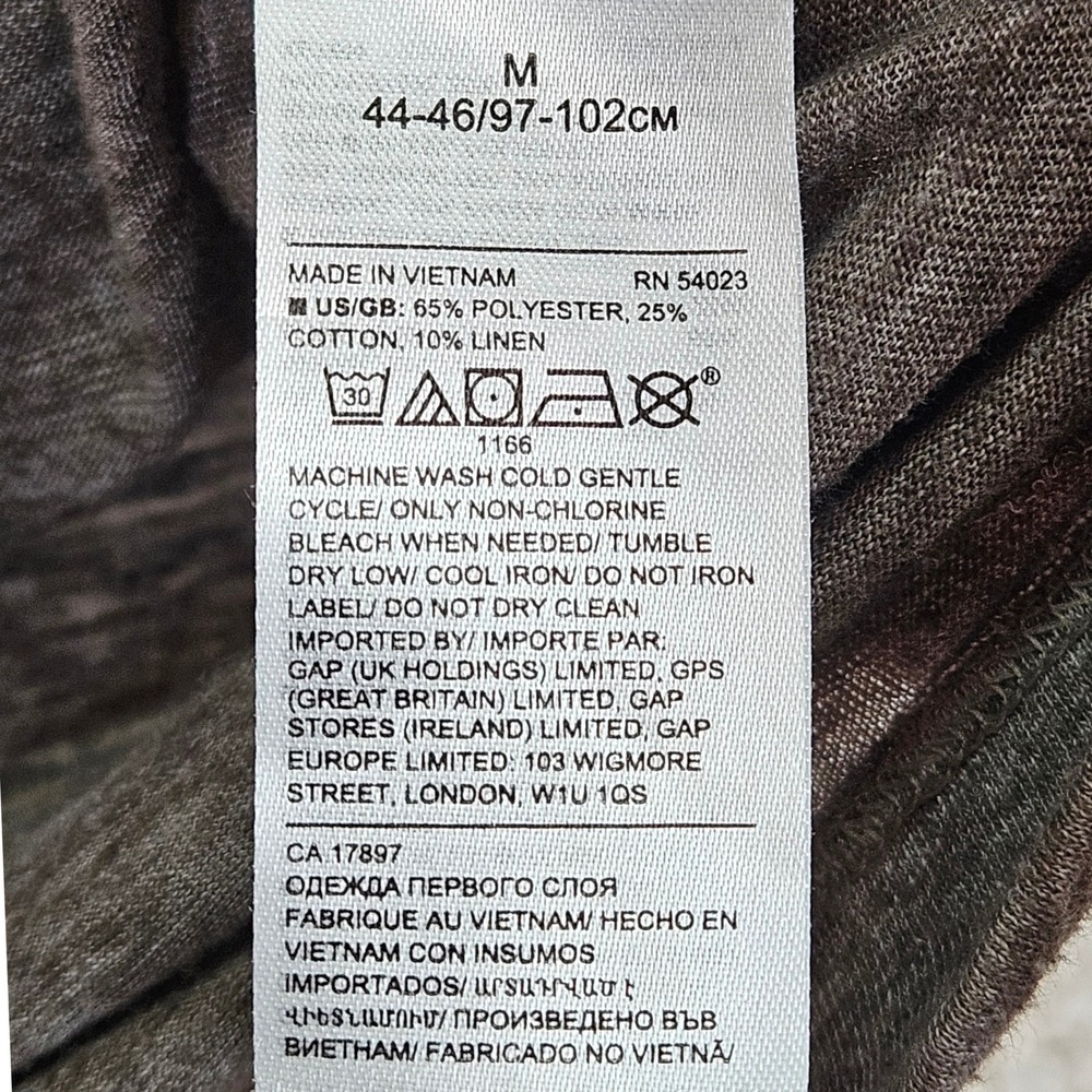 Banana Republic Vintage Tee Men's M Breathable Linen Blend‎ Gorp Normcore Henley - Picture 3 of 6